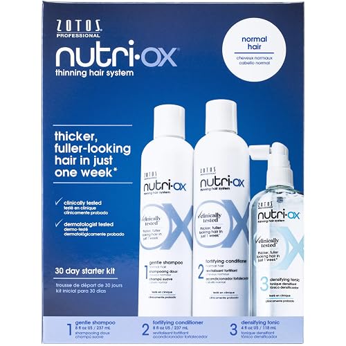 NUTRI-OX Starter Kit for Thinning Hair | Thicker, Fuller-Looking Hair | Peppermint | Clinically & Dermatologically Tested | 30 Day Supply Beauty & Personal Care NUTRI-OX