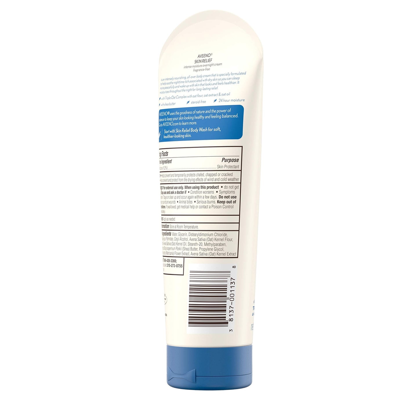 Aveeno Skin Relief Overnight Intense Moisture Cream with Triple Oat Complex & Natural Shea Butter, Therapeutic Dimethicone Skin Protectant for Dry Beauty & Personal Care Aveeno