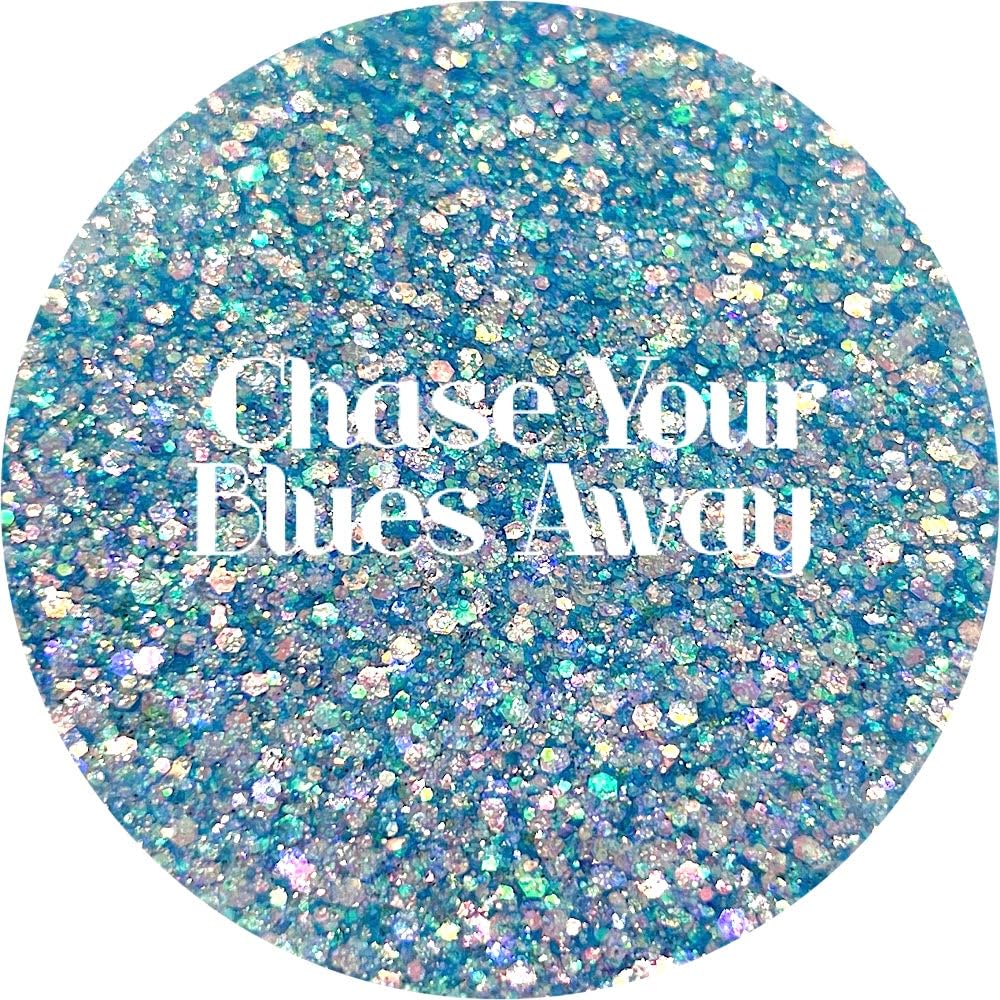 Blue Polyester Glitter | Craft Glitter | Glitter for Arts & Crafts | Tumblers | Cosmetics | Nails | Epoxy Resin Art | Slime | DIY | Body Glitter | 1 Beauty & Personal Care Glitter Heart Co.