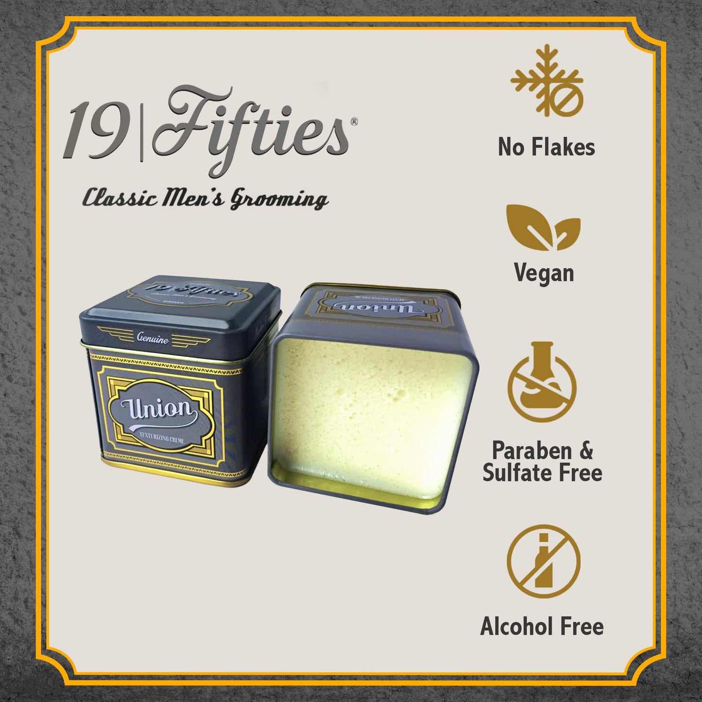 Styling Creme For Men - 4oz Beautifully Crafted Tin | All Day Textured Hold, Easily Washes Out With Water, Neutral Shine & Amazing Scent - Extremely Beauty & Personal Care 19Fifties