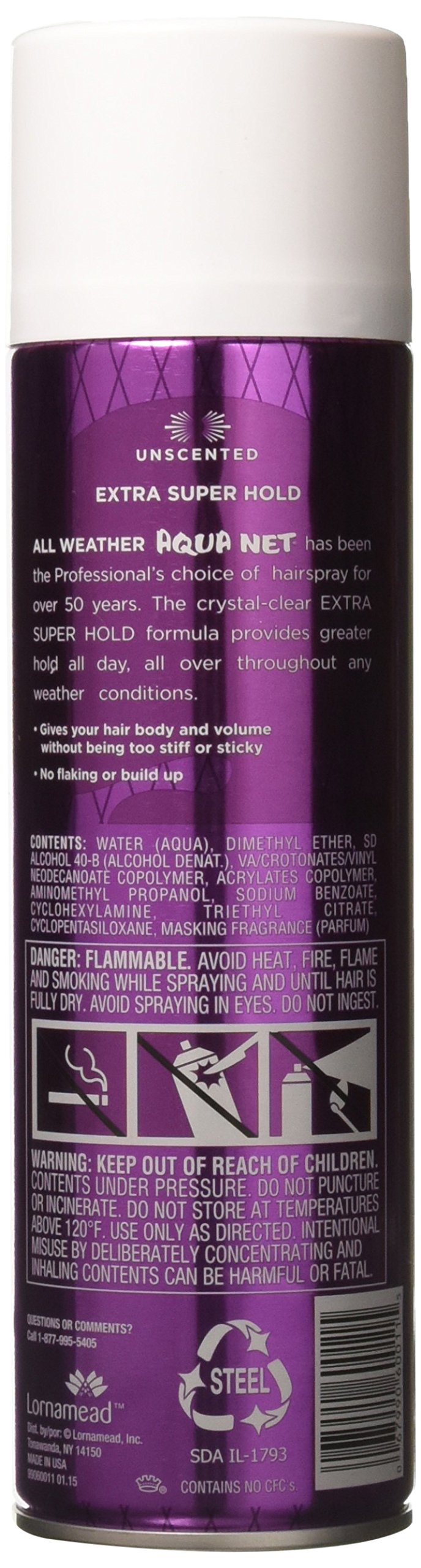 Aqua Net Extra Super Hold Professional Hair Spray Unscented 11 oz(Pack of 3) Beauty & Personal Care Aqua Net