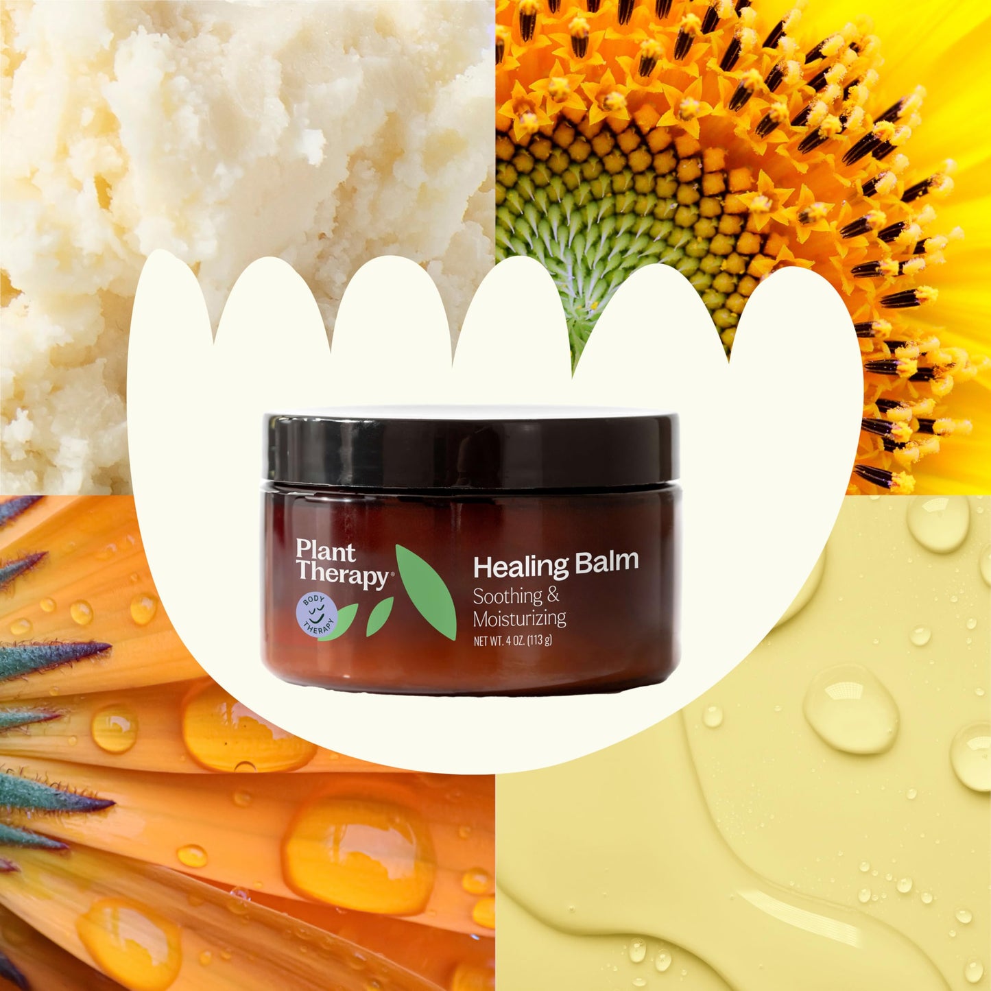 Plant Therapy Healing Balm 4 oz 100% Pure & Natural, Nutrient-Rich Botanical Formula, Soothing Ingredients: Shea Butter, Tamanu Oil, and Calendula Beauty and Personal Care Plant Therapy