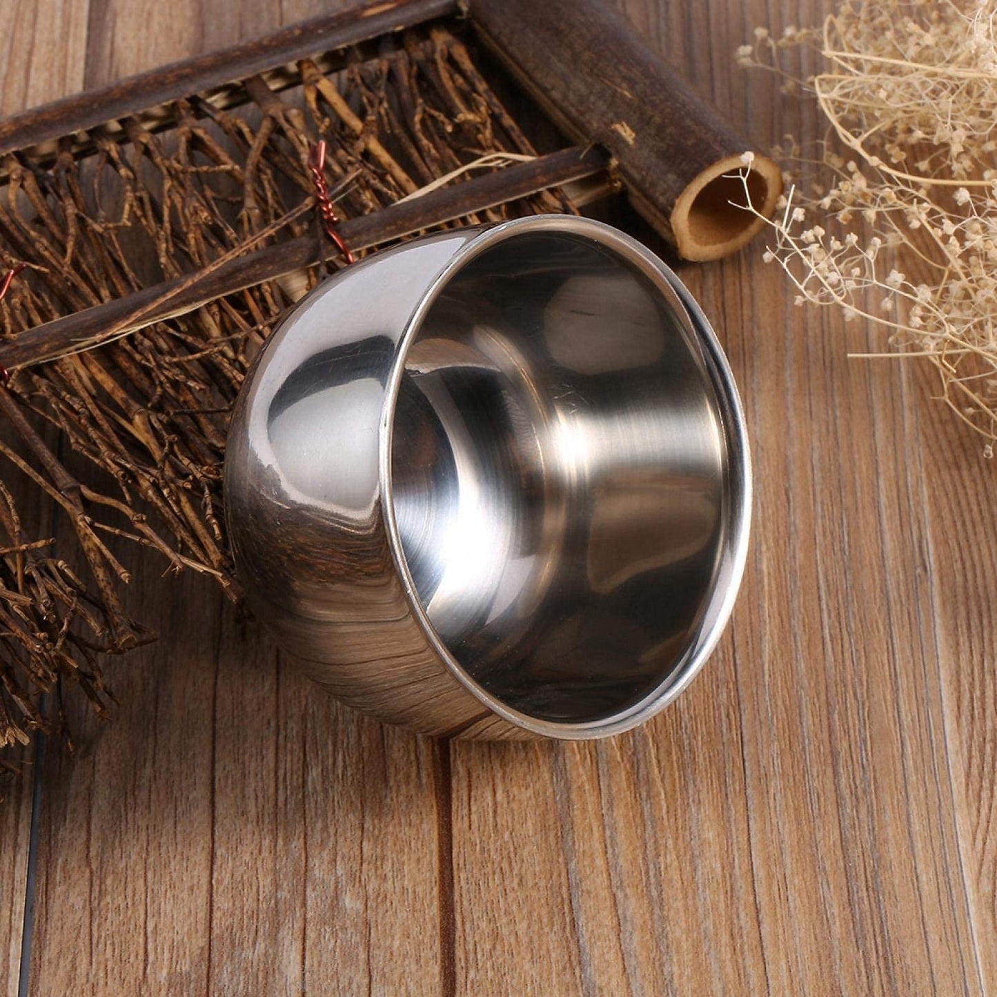 Agatige Shaving Bowl for Men, Double Layer Stainless Steel Shaving Lather Dish Soap Bowl Accessories for Barber Shops, Home, Business or Travel Use Beauty and Personal Care Agatige