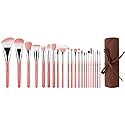 Bdellium Tools Professional Makeup Brush Pink Bambu Series - Deluxe 22pc. Brush Set with Roll-Up Pouch Beauty & Personal Care BDELLIUM TOOLS