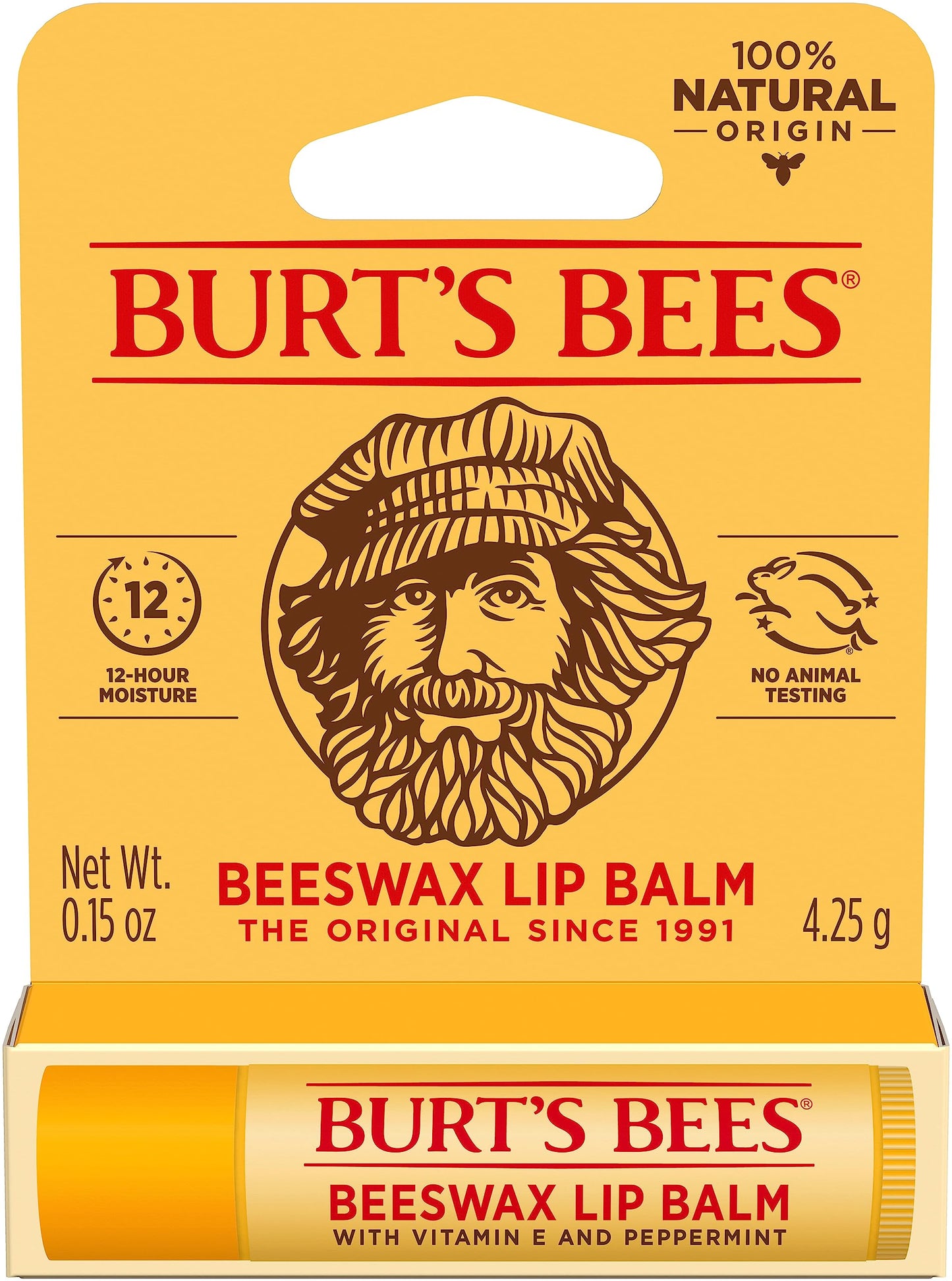 BURTS BEES Beeswax Lip Balm, 1 EA Beauty and Personal Care Burt's Bees