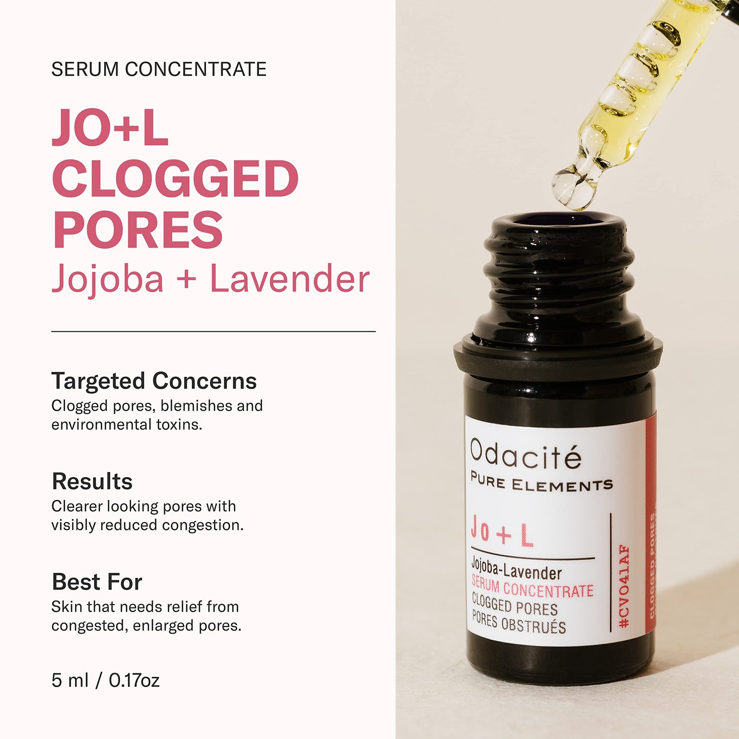 Odacité Acne Serum Concentrate for Face, Pore Cleanser Facial Oil for Skincare with Jojoba + Lavender - Clogged Pores Facial Serum Concentrate Beauty & Personal Care ODACITE