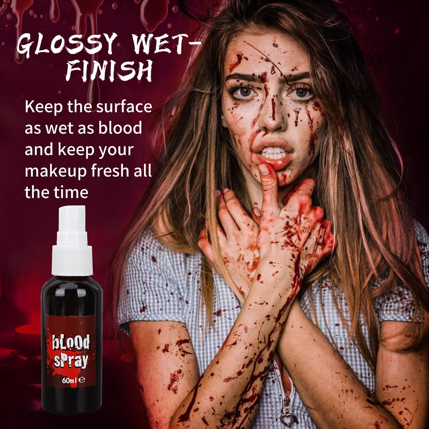 Halloween Fake Blood Makeup - Realistic Effects Washable for Scar, Wound, Clothes, Eyes, Drips, Nose Bleeds - For Cosplay SFX Zombie Vampire Special Beauty & Personal Care VPCRT6