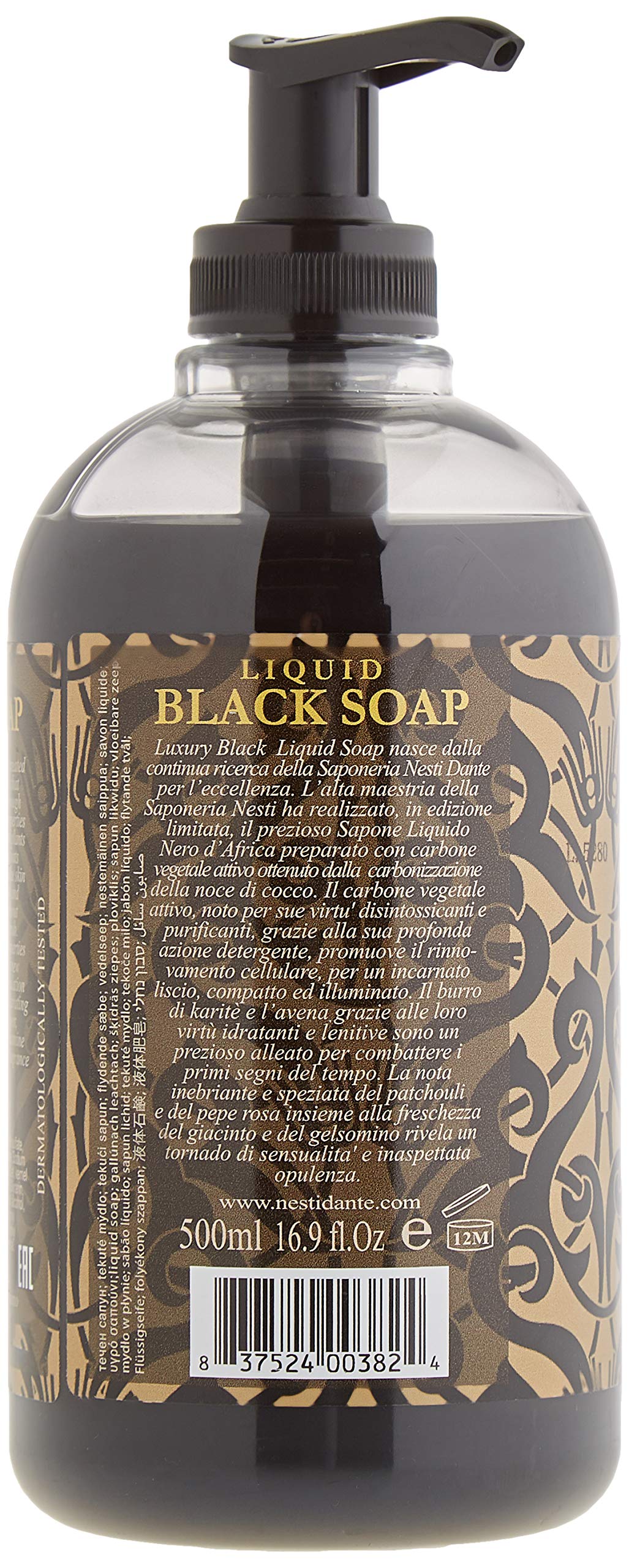 Nesti Dante 251242 16.9 oz Luxury Liquid Black Soap with Vegetal Active Carbon Beauty & Personal Care Nesti Dante