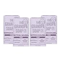 The Grandpa Soap Company Witch Hazel Bar Soap - Gently Tones Skin, With Witch Hazel and Lavender, Provides a Relaxing Effect, Vegan, For Face Beauty & Personal Care The Grandpa Soap Company