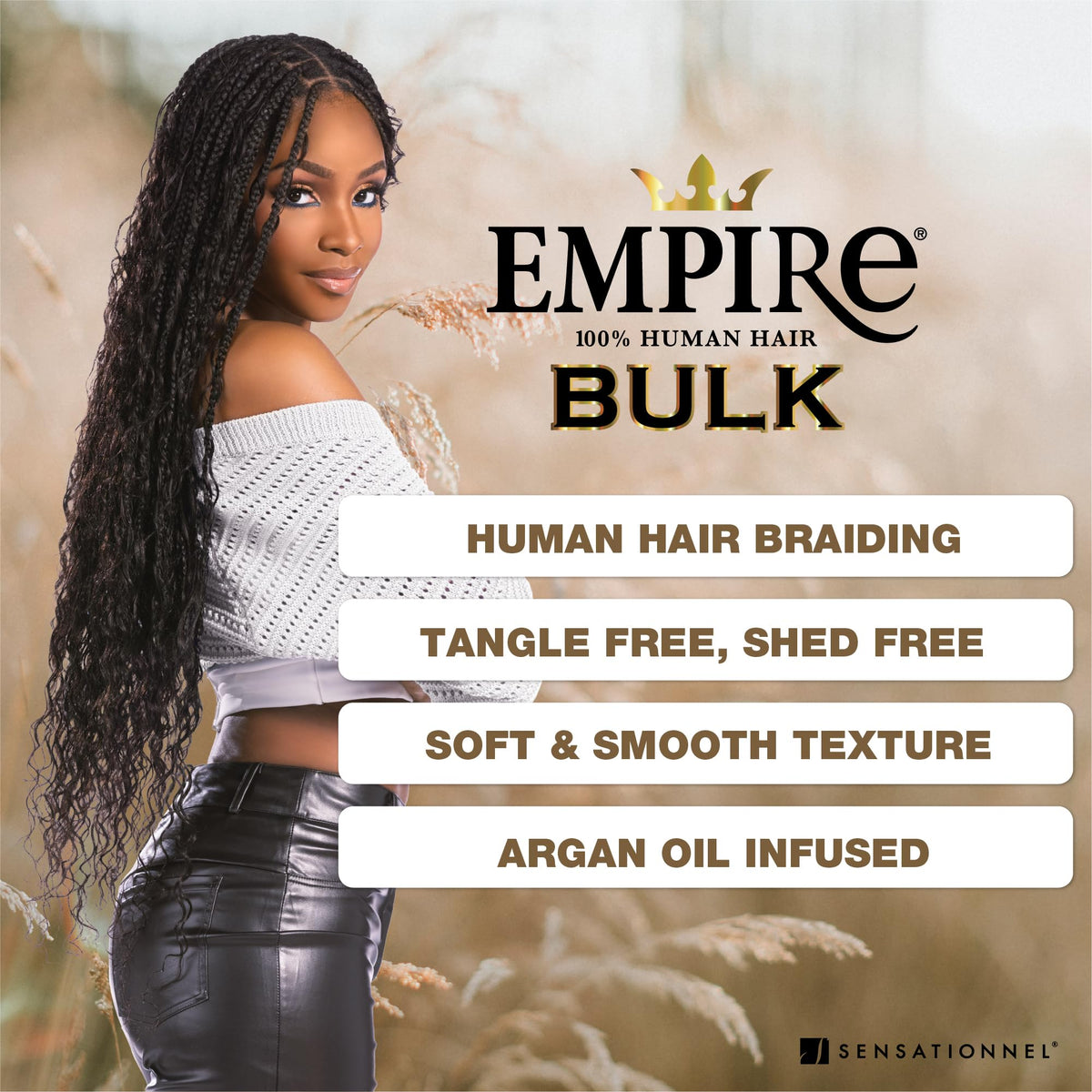 Sensationnel Empire Bulk Braiding-Water Wave,14 inch, 613 BLONDE