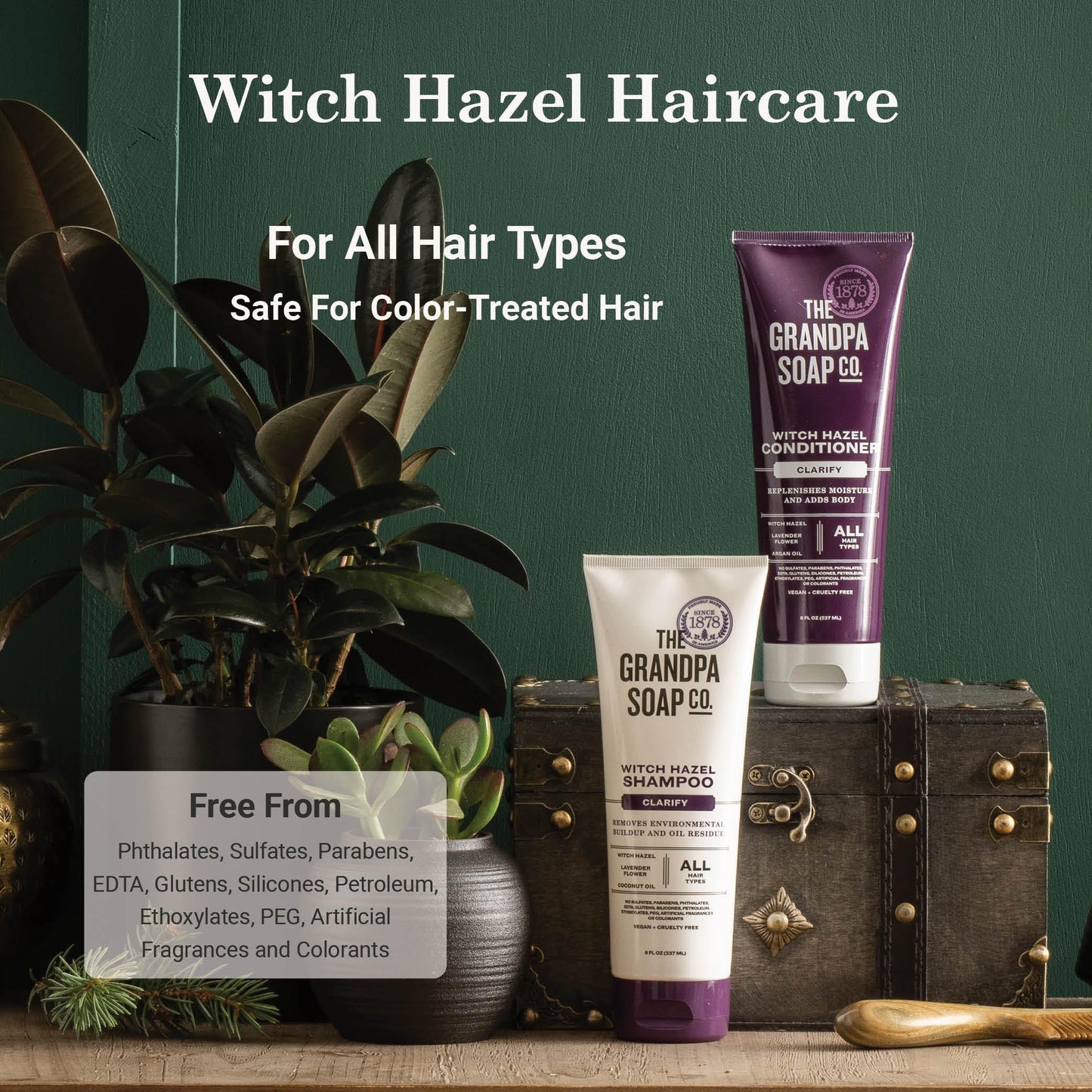 The Grandpa Soap Company Clarifying Witch Hazel Conditioner - Relieves Scalp Conditions and Protects Against Buildup, With Lavender Flower, Sulfates Beauty & Personal Care The Grandpa Soap Company