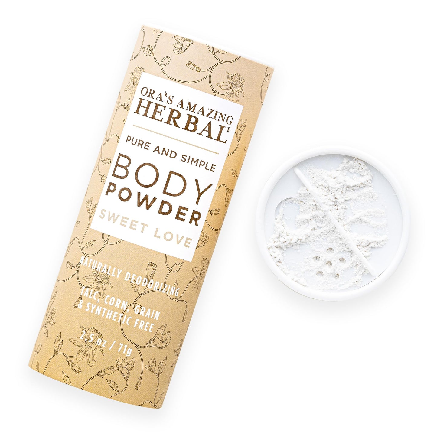 Ora's Amazing Herbal Body Powder for Women, Cornstarch and Talc Free Powder, Bath and Dusting Powder, Amber Oil, Frankincense Essential Oil Beauty and Personal Care Ora's Amazing Herbal