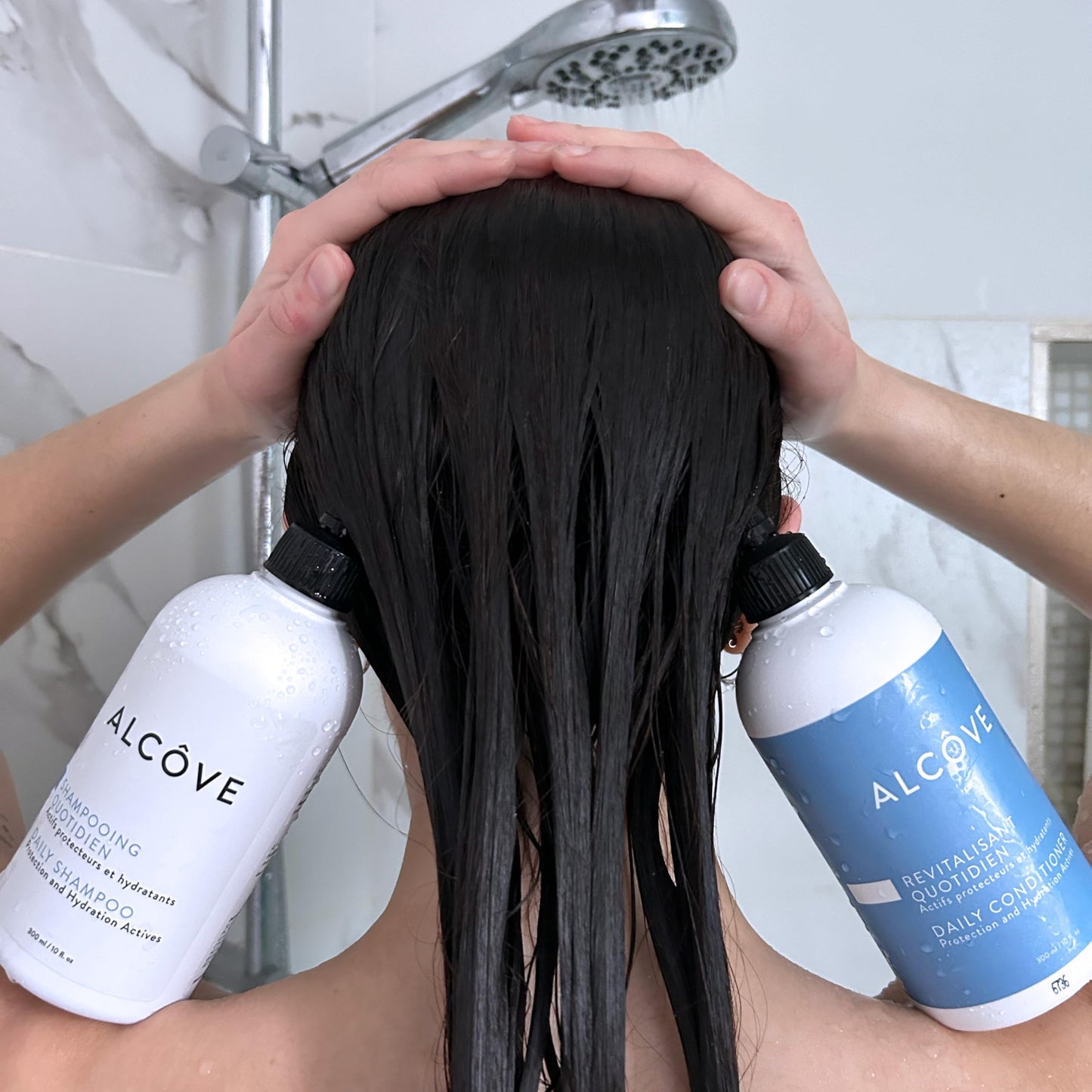 Alcôve - Daily Shampoo & Conditioner Duo - All Hair Types - Sulfate-Free - Lightweight Care - Evening Primrose Oil - Mango Extract - Argan Oil Beauty & Personal Care Alcove