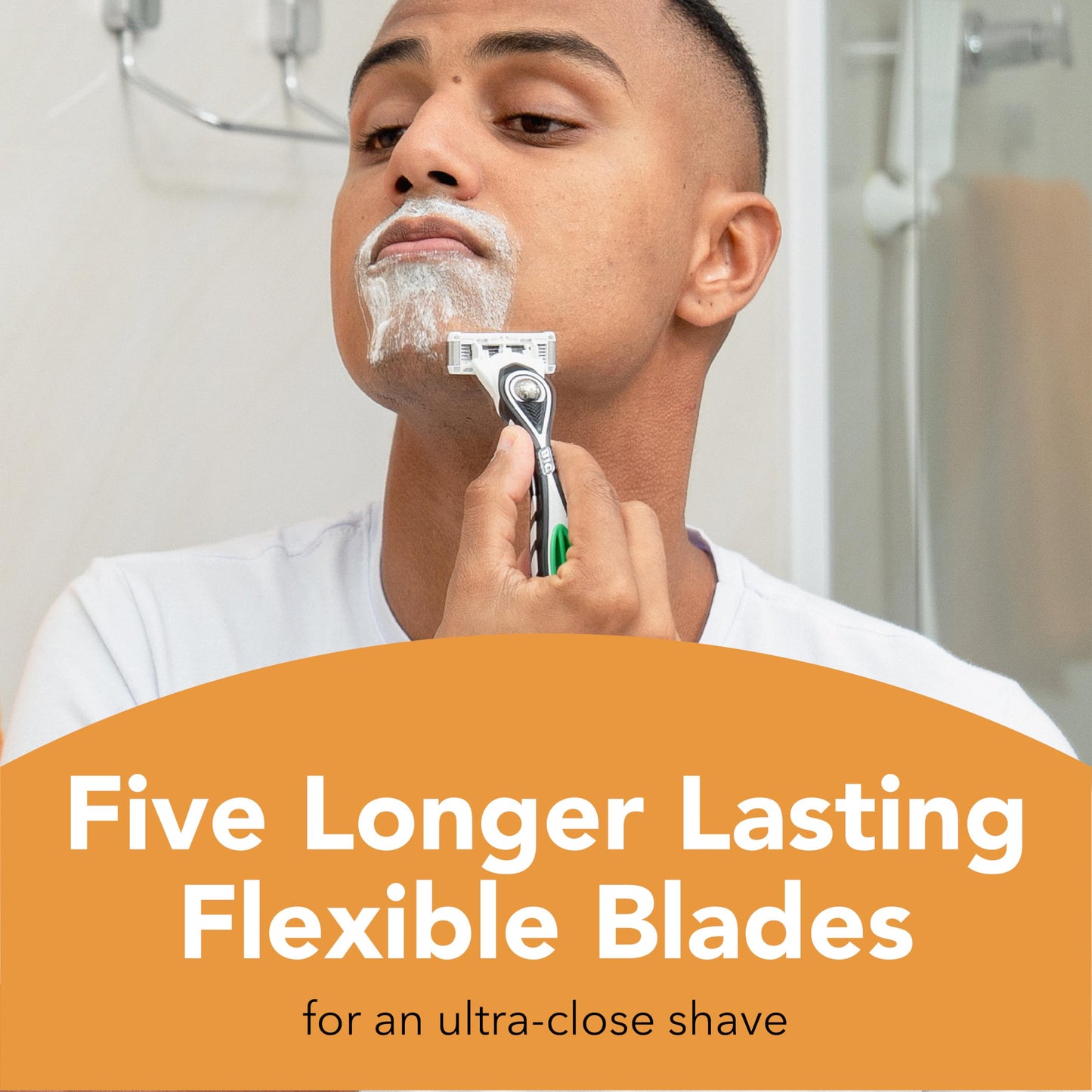 BIC Flex 5 Sensitive Men's 5-Blade Razor Refills, Clincally Proven for Sensitive Skin, 8 Refill Cartridges, 8-Pack Beauty and Personal Care BIC