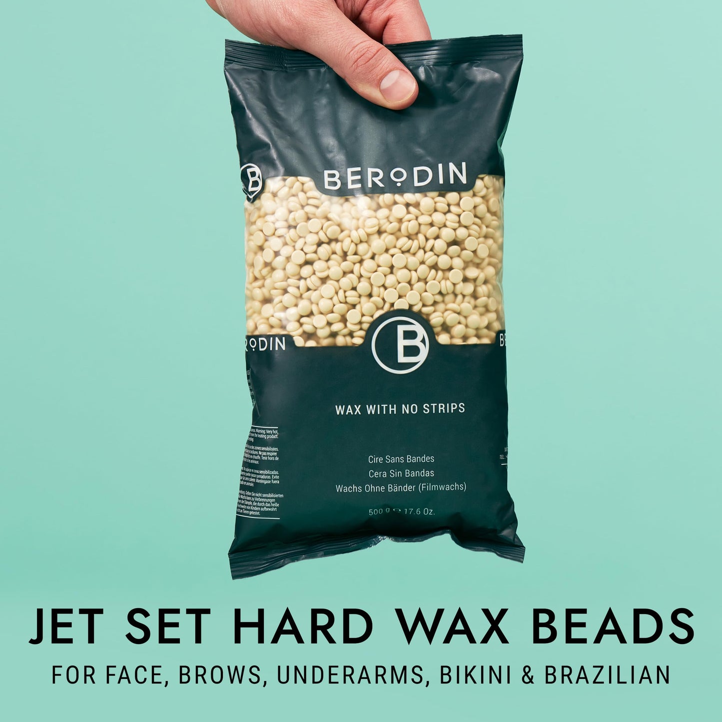 Berodin Jet Set Hard Wax Beads, Fast-Set Stripless Formula for Hot & Humid Climates, Face, Bikini & Brazilian, Professional Hair Removal Wax Beauty and Personal Care Berodin