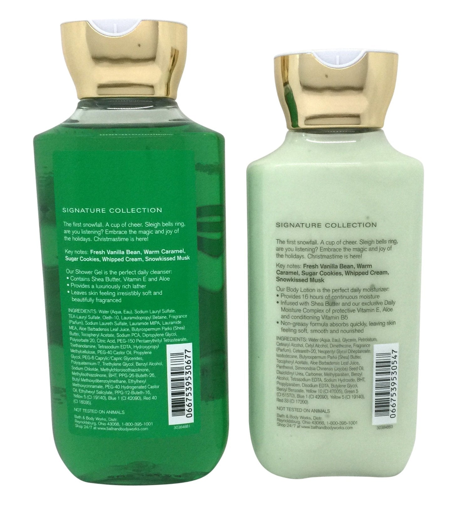 Bath & Body Works Vanilla Bean Noel Gift Set Bundle of Shower Gel and Body Lotion Beauty and Personal Care Bath & Body Works