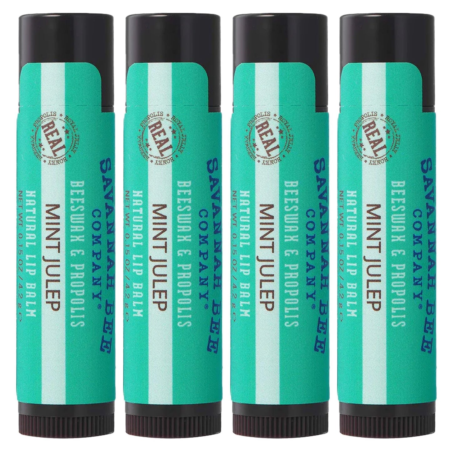Savannah Bee Company Mint Julep Lip Balm, 0.15-Ounce (Pack of 4) Beauty and Personal Care Savannah Bee Company
