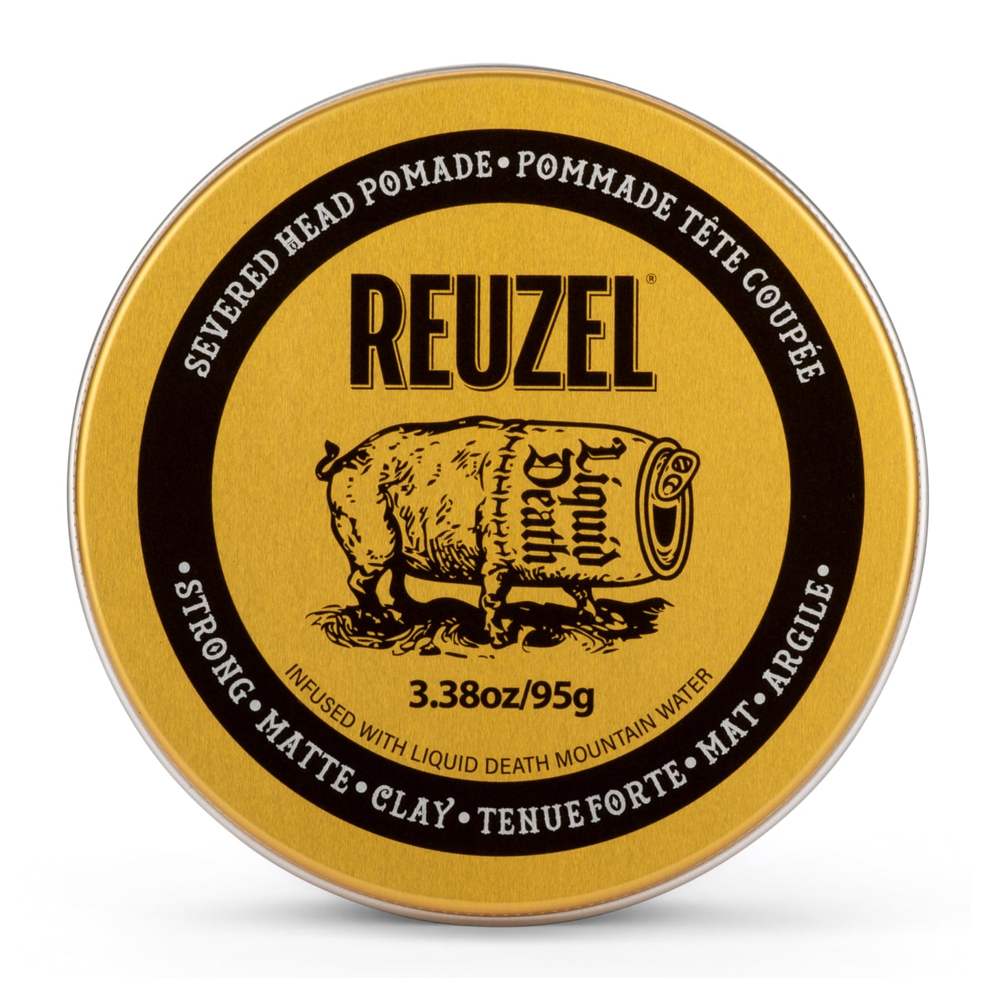 REUZEL and Liquid Death Severed Head Matte Clay Pomade, Strong All Day Hold, Water Soluble, Matte Finish and Non-Greasy Formula, Easy To Wash Out Beauty & Personal Care REUZEL