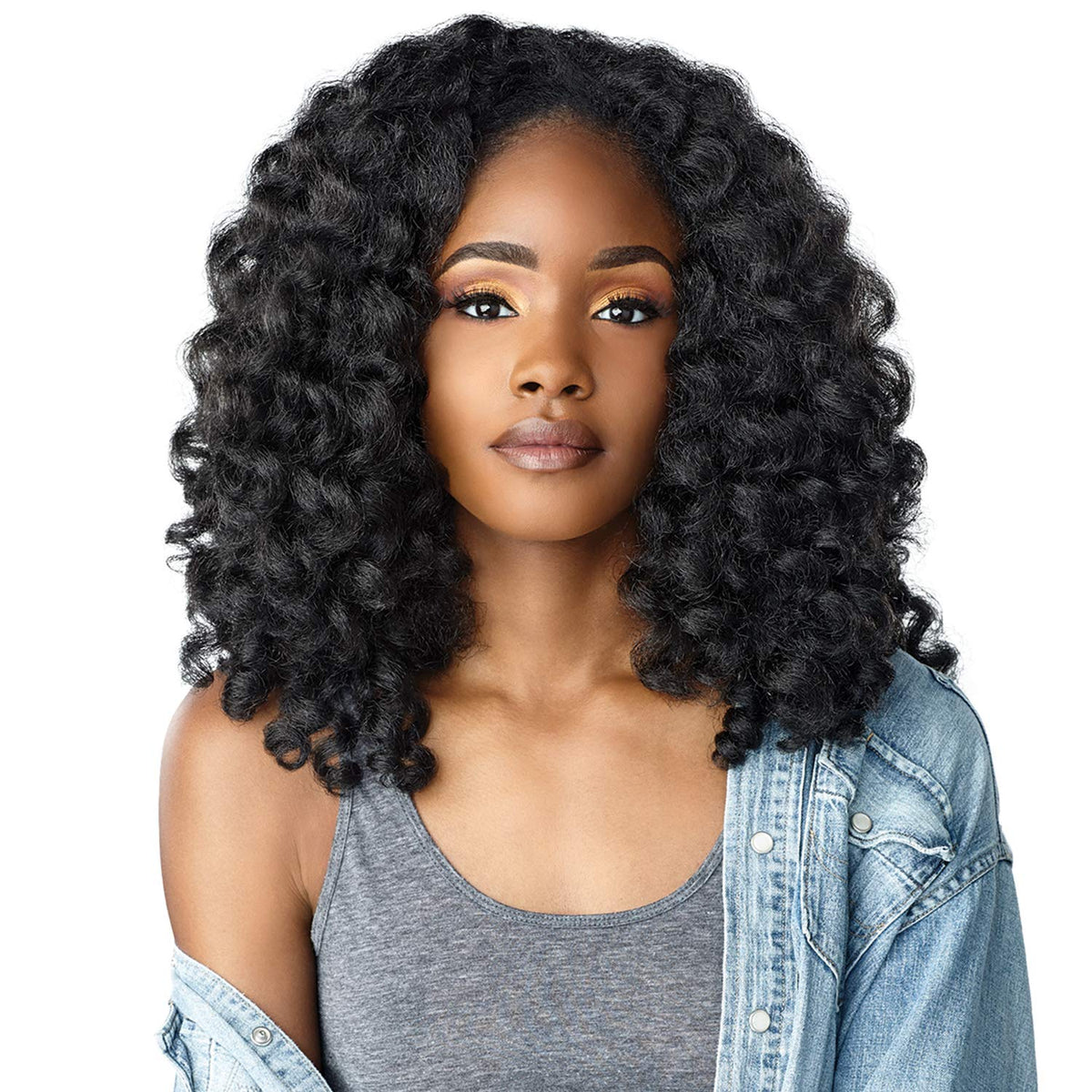 Sensationnel Curls Kinksandco Half Wig-Money Maker, 2 DARKBROWN