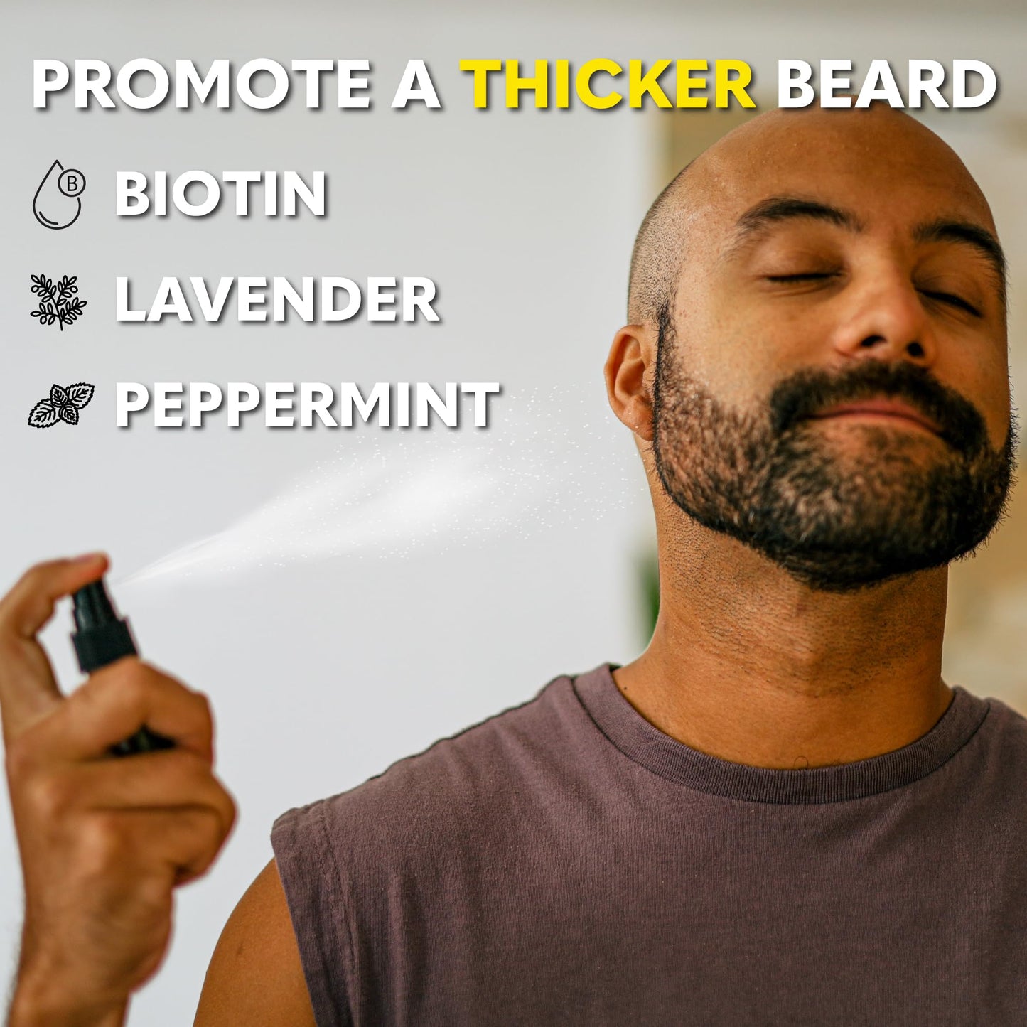 The Beard Club Biotin Beard Growth Oil Vitamin Spray for Facial Hair Growth - Natural Formula for Fuller, Thicker Beard, Easy-to-Use, Nourishing Beauty and Personal Care The Beard Club