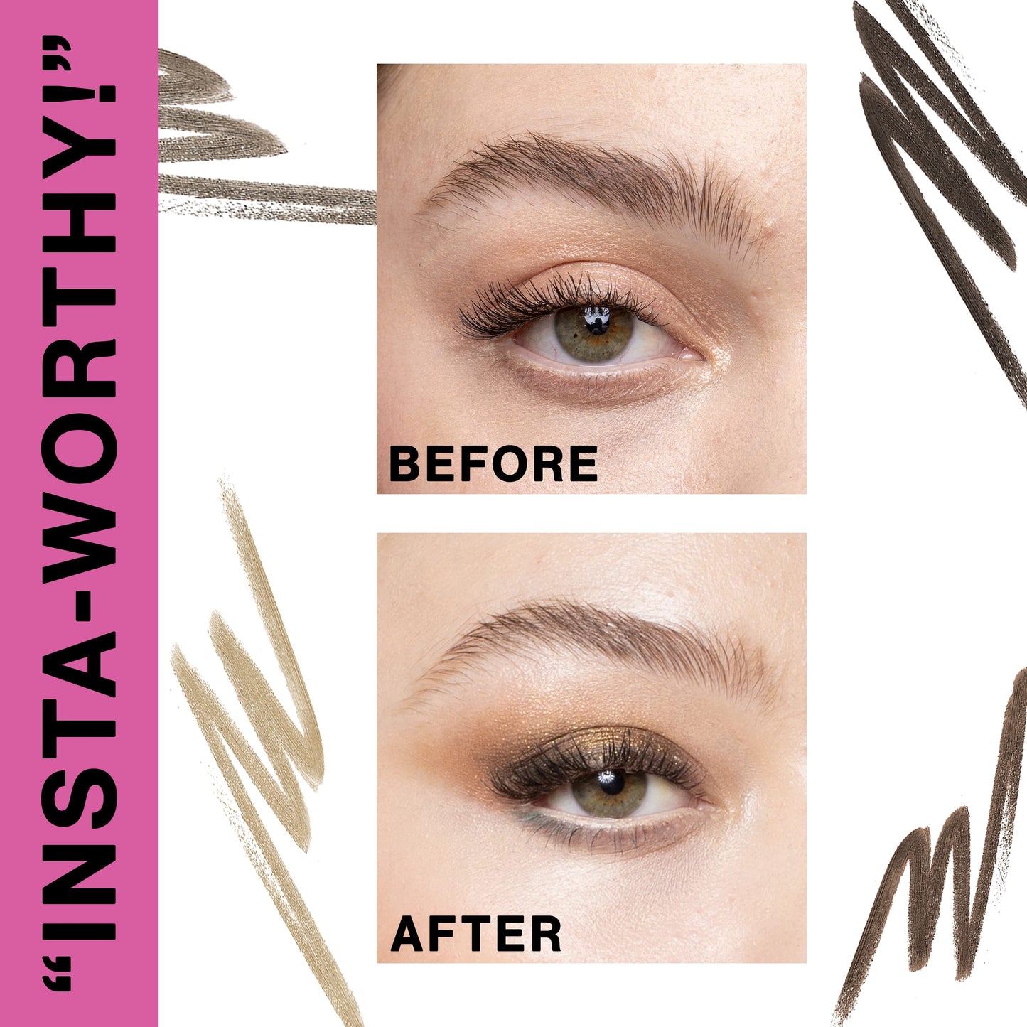 wet n wild Ultimate Eyebrow Retractable Definer Pencil, Taupe, Dual-Sided Brow Brush, Fine Tip, Shapes, Defines, Fills Brow Makeup Beauty & Personal Care wet n wild