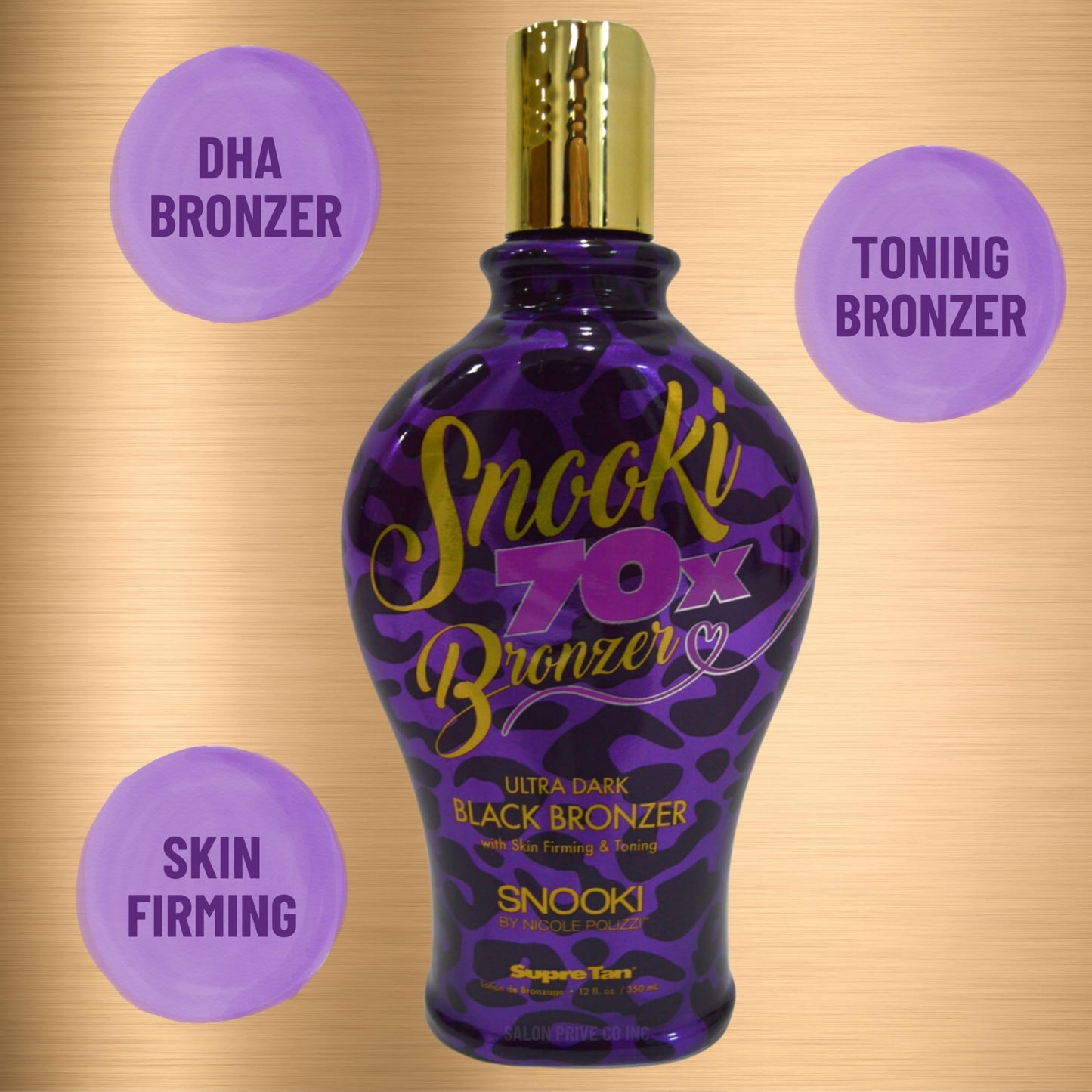 Supre Snooki Ultra Dark 70X Black Bronzer Tanning Lotion 12 ounces, Black Walnut, Henna and DHA with Aloe Vera. Paraben and Gluten Free Beauty & Personal Care SNOOKI