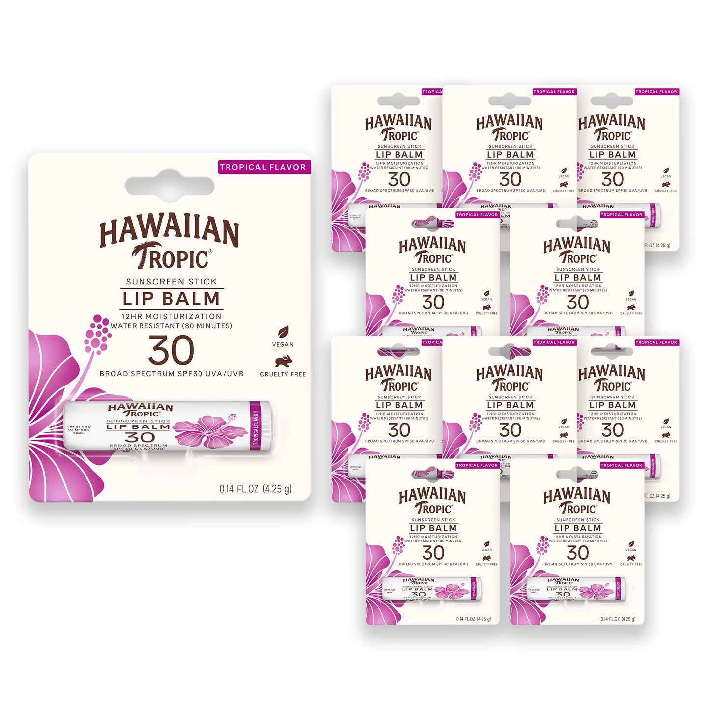 Hawaiian Tropic Tropical Lip Balm SPF 30 - SPF Lip Balm, Beach Essentials, Travel Sunscreen for Lips, Beach Necessities, Summer Essentials, Sunblock Beauty and Personal Care Hawaiian Tropic