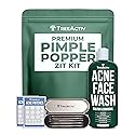 TreeActiv Pimple Popper Tool Kit with Face Wash and Acne Patches, Professional Blackhead Remover Tools Facial Kit, Stainless Steel Blackhead Extractor Beauty & Personal Care TreeActiv