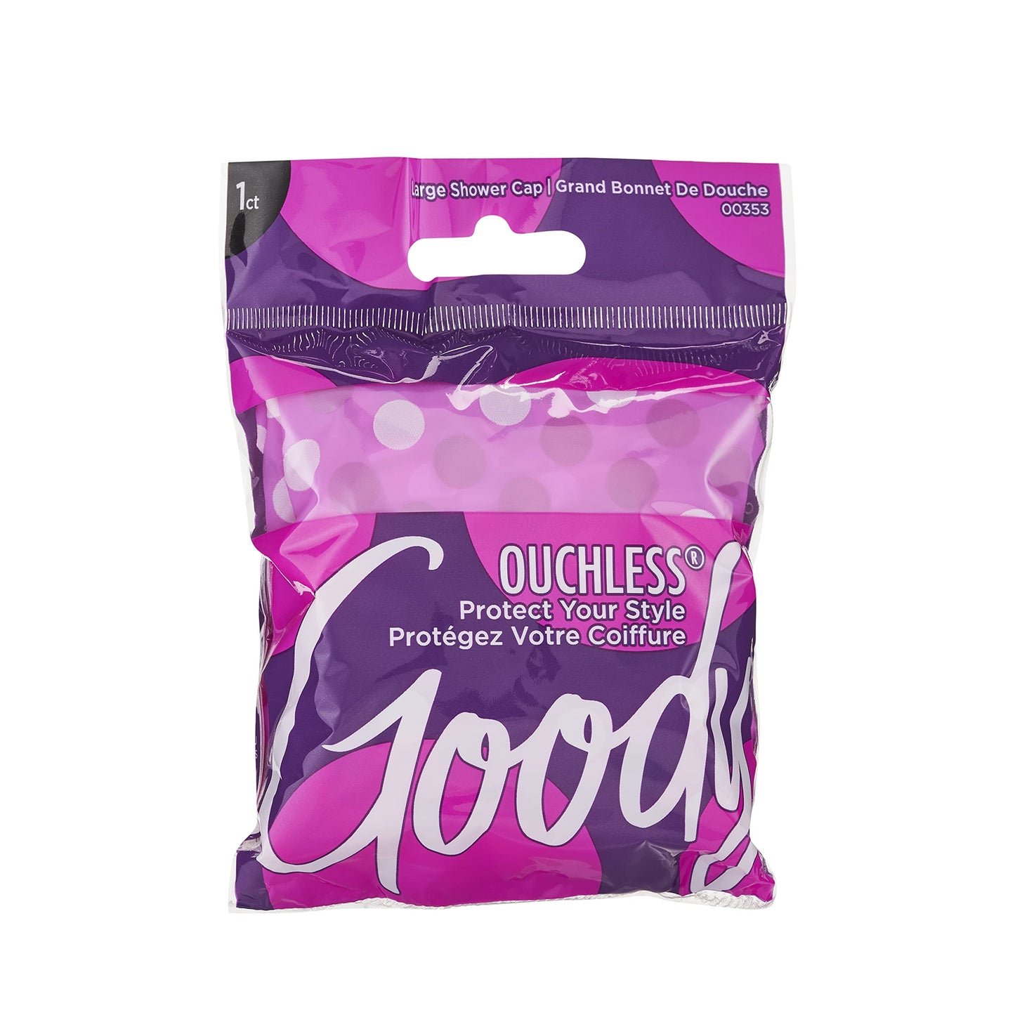 Goody Styling Essentials Shower Cap, 1 Count - Protect Your Hairstyle While Remaining Comfortable - Made with Durable and Waterproof Materials - Hair Beauty & Personal Care GOODY