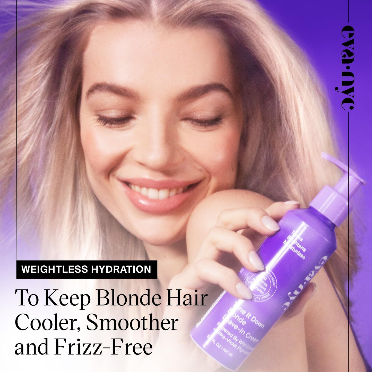 EVANYC Leave-In Hair Cream for Blonde Hair, 5.4 Fl Oz - Leave In Conditioner Helps Eliminate Brassy Yellow Tones, No-Rinse Toner Beauty & Personal Care EVA·NYC