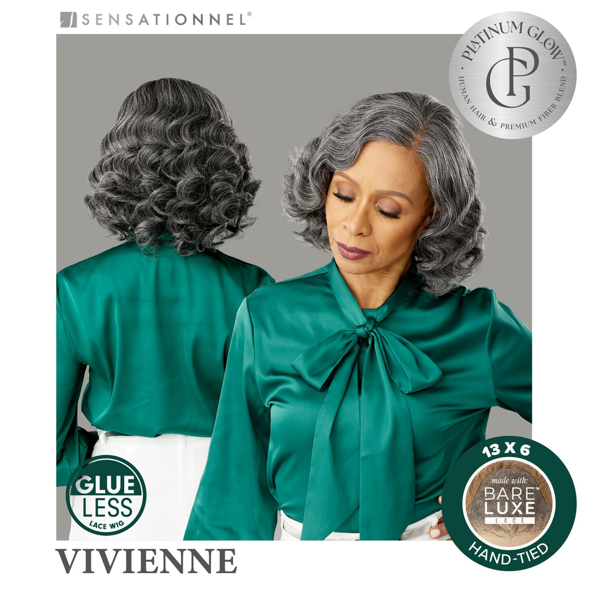 Sensationnel Platinum Glow 13x6 Wig-Vivienne, STEELGRAY