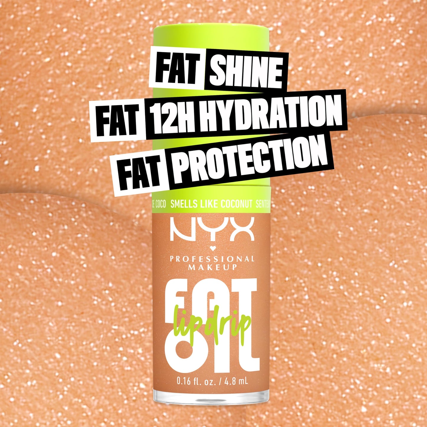 NYX PROFESSIONAL MAKEUP Fat Oil Lip Drip, Moisturizing Lip Oil Gloss, Tinted Formula & Up to 12 HR Hydration, Vegan & Cruelty-Free - Coconut Cutie Beauty & Personal Care NYX PROFESSIONAL MAKEUP