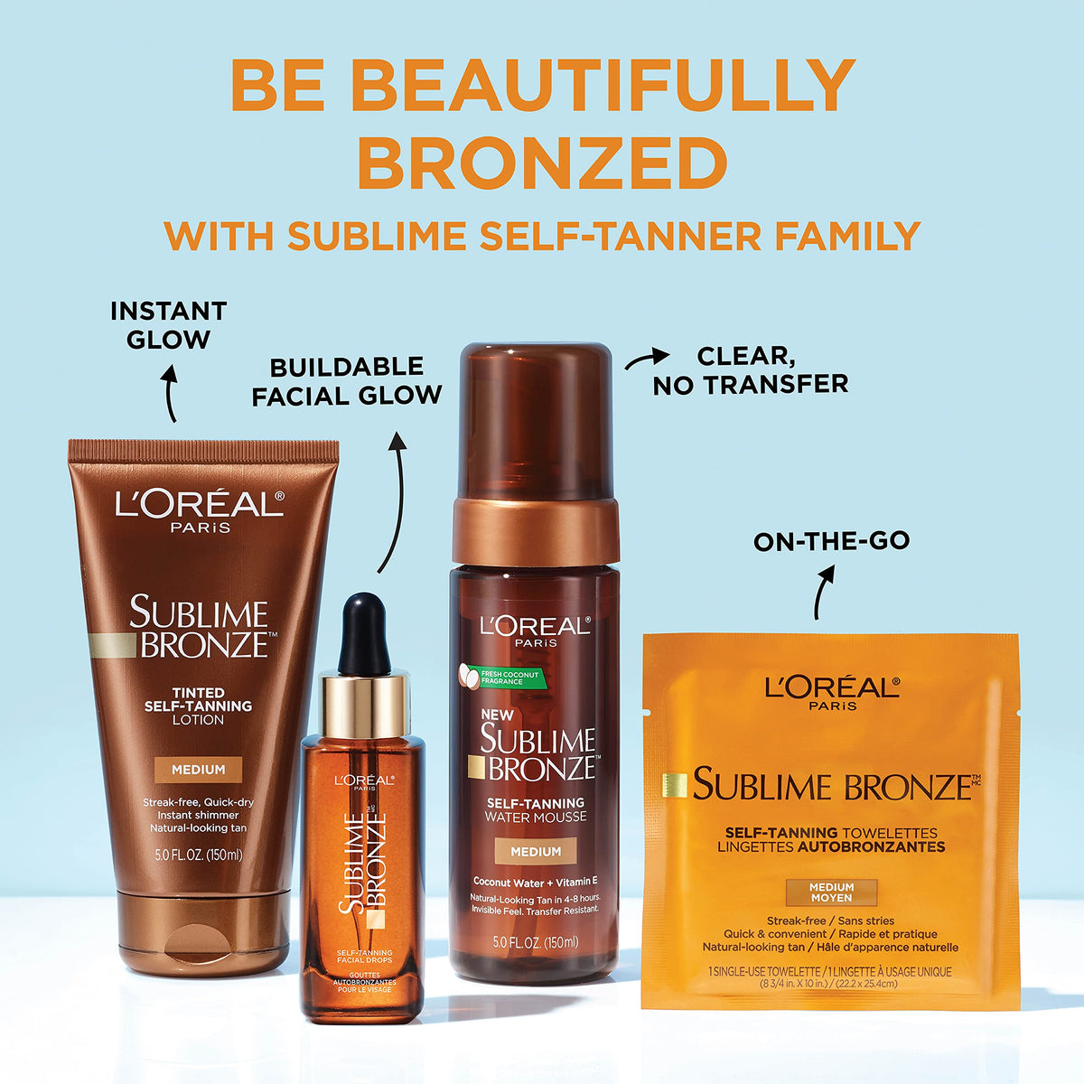L'Oreal Paris Sublime Bronze Self Tanning Towelettes, Streak-Free, Natural Looking Tan, 6 ct Beauty & Personal Care L'Oreal Paris