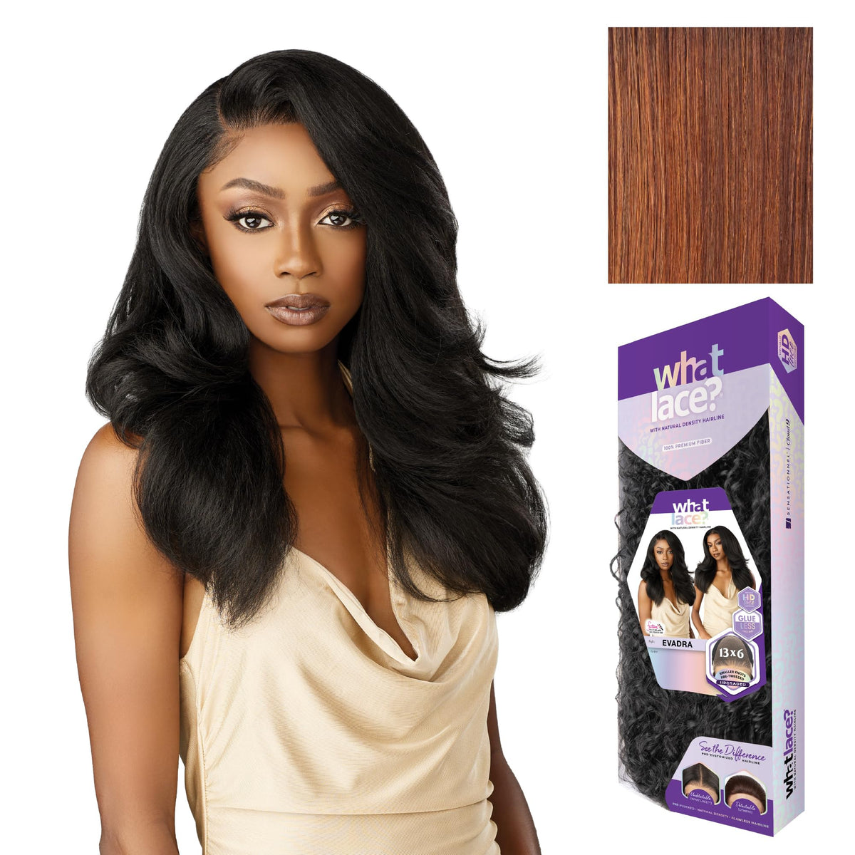 Sensationnel What Lace 13x6 Wig-Evadra, FLAMBOYAGEAUBURN