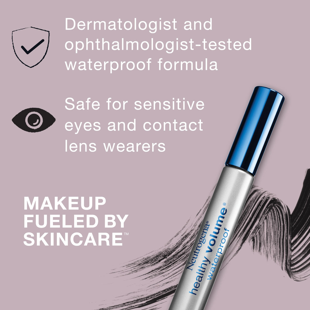 Neutrogena Healthy Volume Lash-Plumping Mascara, Volumizing and Conditioning Mascara with Olive Oil to Build Fuller Lashes, Clump-, Smudge- Beauty & Personal Care Neutrogena