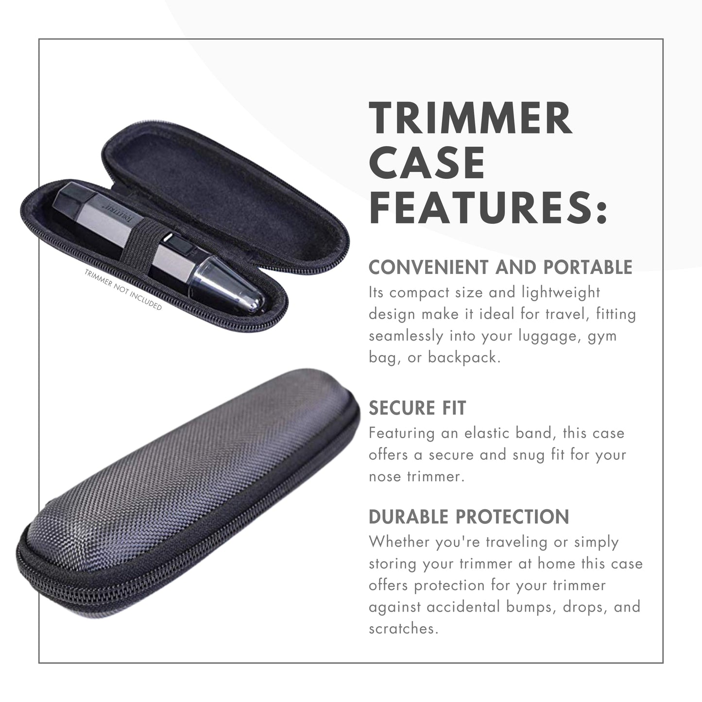 ToiletTree Products Travel Case for The Professional Water Resistant Heavy Duty Steel Nose Trimmer with LED Light. Trimmer Not Included (Case) Beauty and Personal Care ToiletTree Products