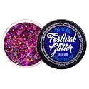 Art Factory Diva Pink Chunky Body Glitter Gel - Holographic & Matte Cosmetic Glitter for Face, Hair & Body - Festival Rave Makeup, Long Wear Hair Beauty & Personal Care Art Factory