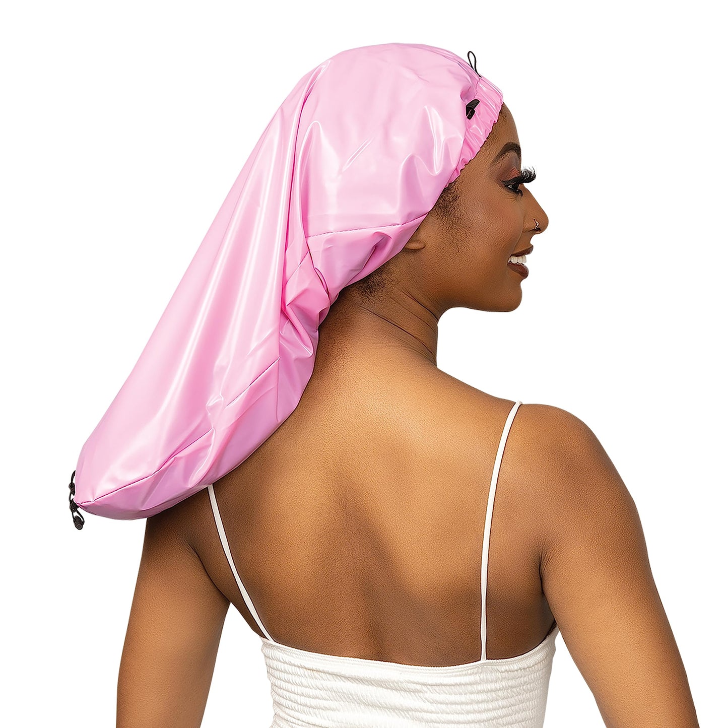 Esha Girl - Shower Cap for Extra Long Hair, Braids, Locs, Twists - Waterproof - Snug Fit Guarantees No Leaks - Easy Button Up (Light Blue, Long (22.3" Beauty and Personal Care Esha
