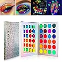 DE'LANCI Neon Eyeshadow Palette Glow in the Dark, Aurora Glow Eyeshadow Pallets Stage, Halloween Christmas Makeup Kit UV Blacklight Matte and Glitter Beauty & Personal Care DE'LANCI