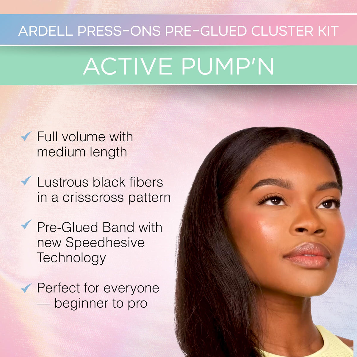 Ardell Active Press On Preglued Underlash Clusters - Pump'n, 1-Pack