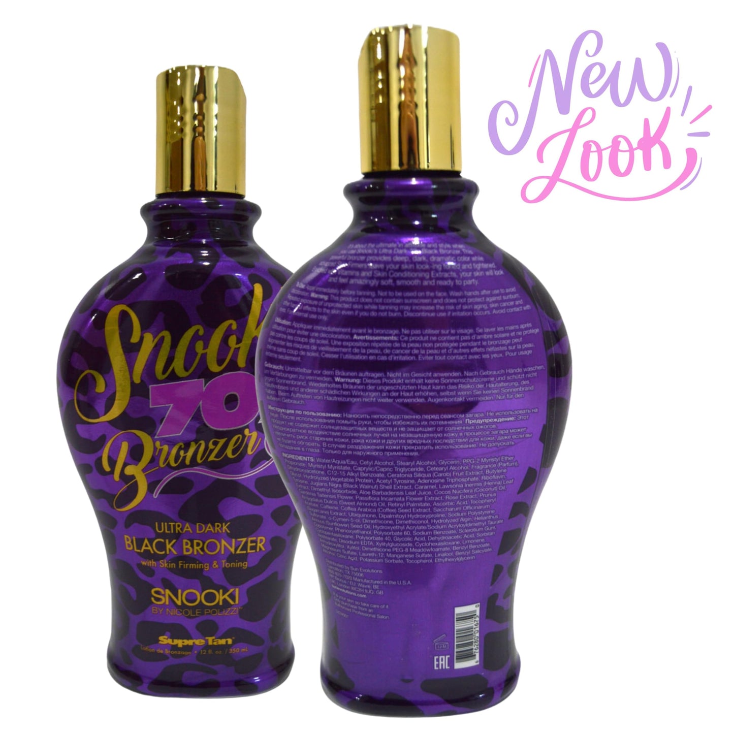 Supre Snooki Ultra Dark 70X Black Bronzer Tanning Lotion 12 ounces, Black Walnut, Henna and DHA with Aloe Vera. Paraben and Gluten Free Beauty & Personal Care SNOOKI