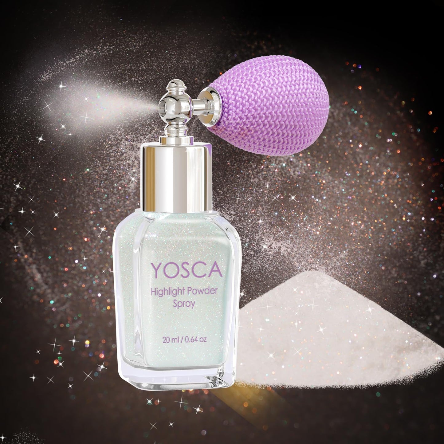 Yosca Body Glitter Spray, 30ML Loose Body Shimmer Powder Iridescent Hair Spray White Glitter Sparkle Highlighter Makeup Festival Concert Party Beauty and Personal Care Yosca Default Title