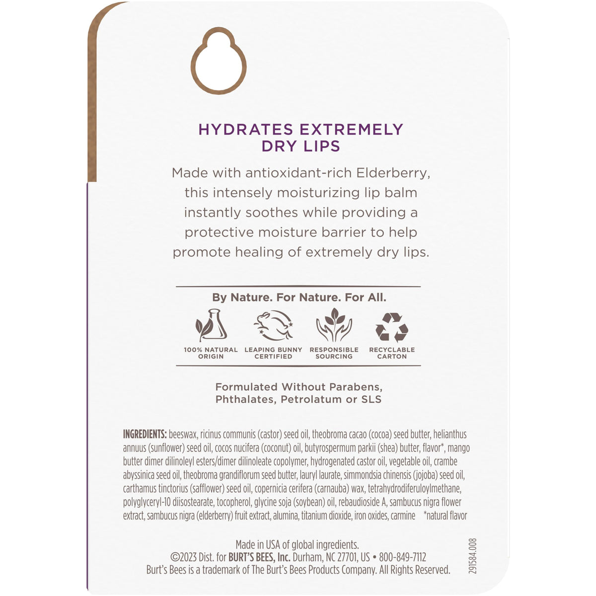 Burt's Bees Rescue Balm Elderberry Lip Balm, With Antioxidant-Rich Elderberry, Tint-Free, Natural Origin Lip Care, 2 Tubes, 0.15 oz. Beauty & Personal Care Burt's Bees