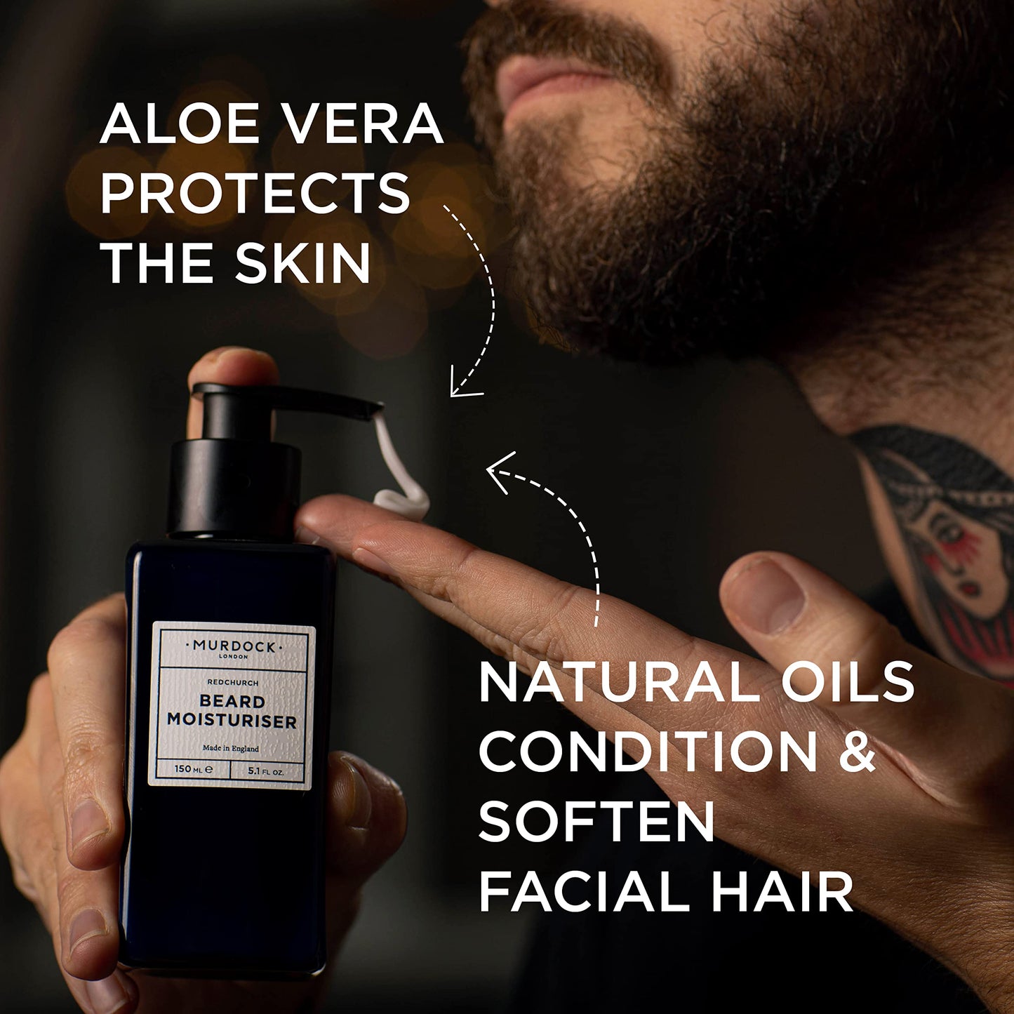 Murdock London Lightweight Beard Moisturizer For Men - Hydrating Beard Softener for Men & Skin Comfort - Clean Label Moisturizer for Daily Use, Reduce Beauty and Personal Care Murdock London