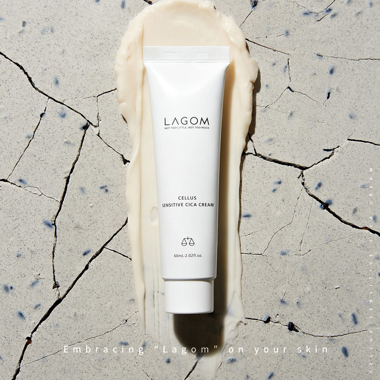 LAGOM Cellus Sensitive Cica Cream Soothing Korean Skincare with Centella and Ceramide, Sensitive Skin, Calming Balm, Face Blemish 2.02 Fl Oz Beauty & Personal Care LAGOM