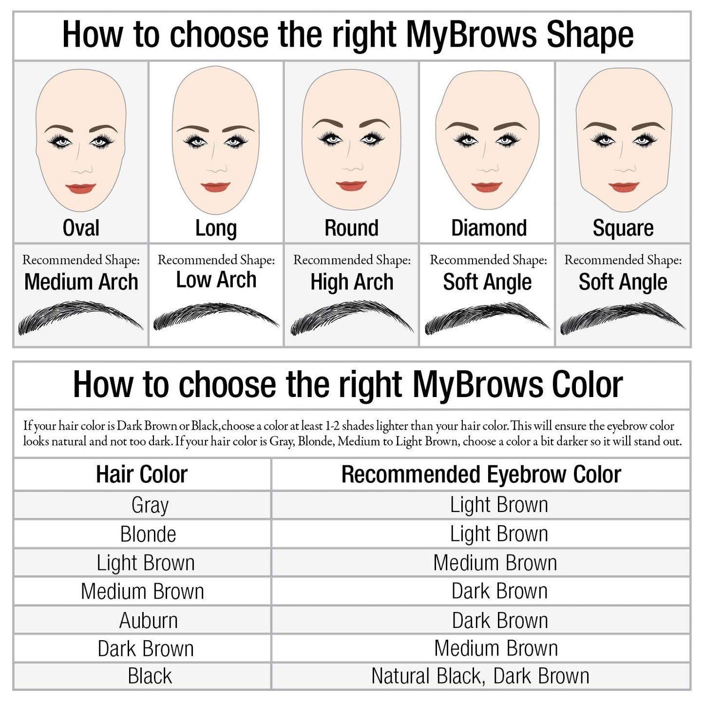 Godefroy MyBrows Long Lasting Eyebrow Transfers, Medium Arch, Natural Black, 12-Pairs of Brows Beauty & Personal Care Godefroy