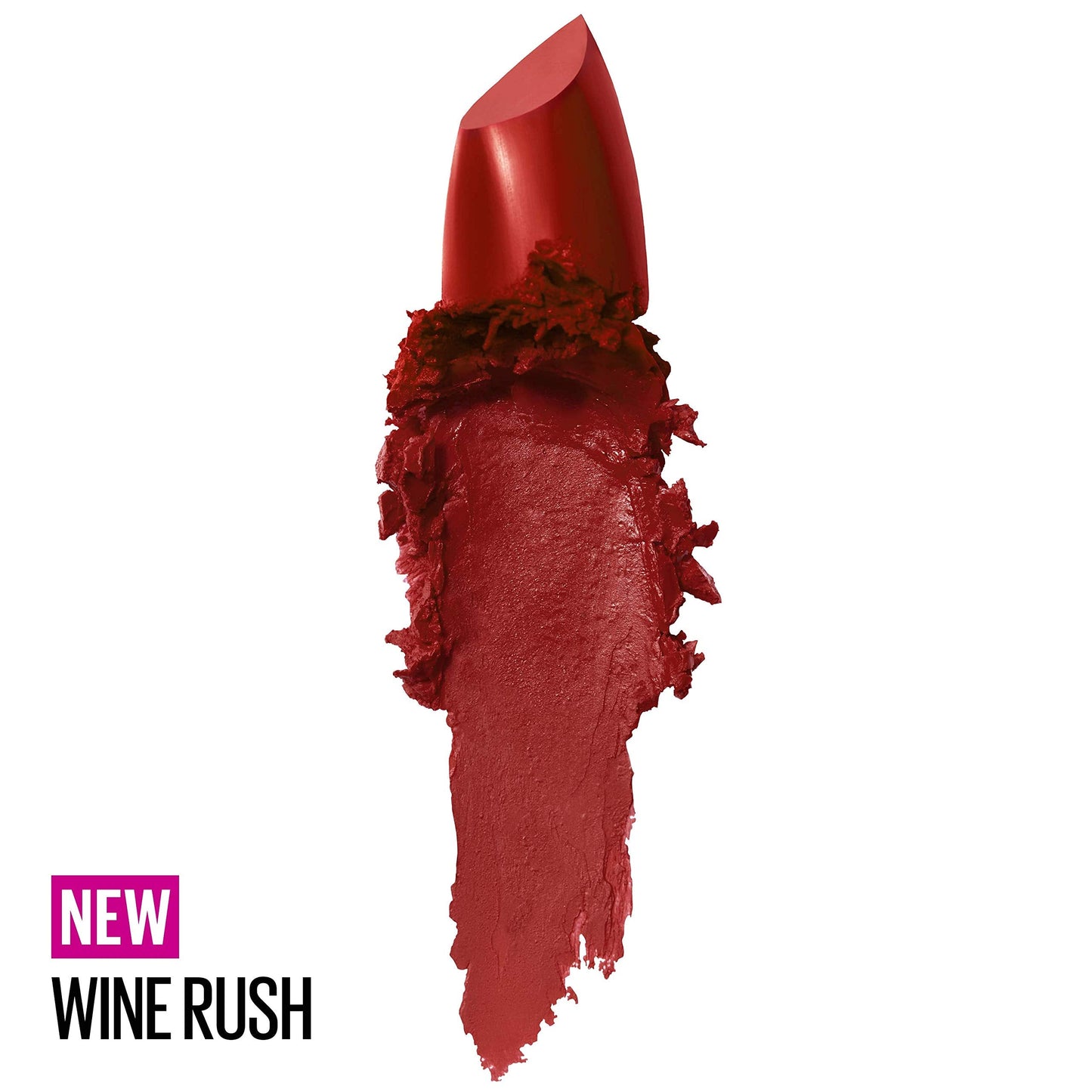 Maybelline Color Sensational Lipstick, Lip Makeup, Cream Finish, Hydrating Lipstick, Nude, Pink, Red, Plum Lip Color, Wine Rush, 0.15 oz; (Packaging Beauty & Personal Care MAYBELLINE