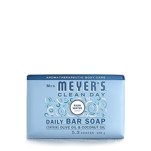 MRS. MEYER'S CLEAN DAY Bar Soap, Use as Body Wash or Hand Soap, Made with Essential Oils, Rain Water, 5.3 oz, 1 Bar Beauty & Personal Care Mrs. MEYER'S
