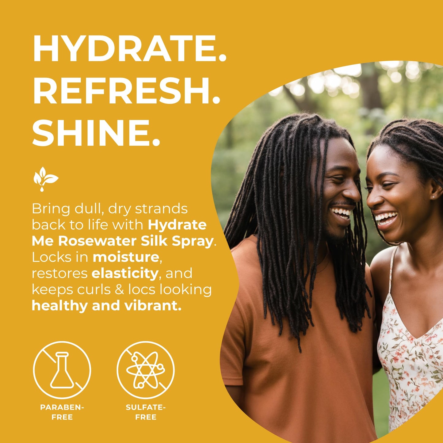 Jaycee Naturals Hydrate Me Rosewater Silk Spray with Silk Amino Acids and Coconut Water To Refresh and Revive All Hair Textures and Styles, Light Beauty & Personal Care Jaycee Naturals