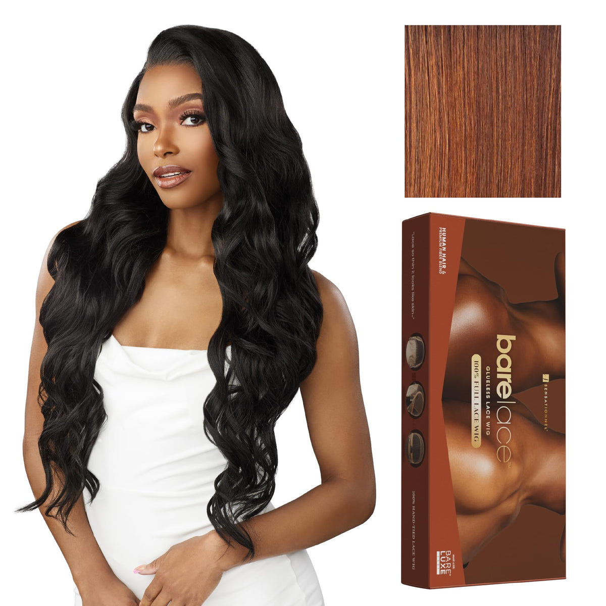 Sensationnel Bare Lace FullLaceWig-Unit 8, FLAMBOYAGEAUBURN